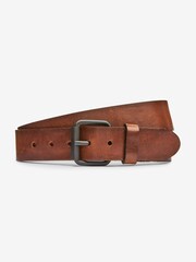Tan Brown Italian Leather Belt - Image 2 of 3