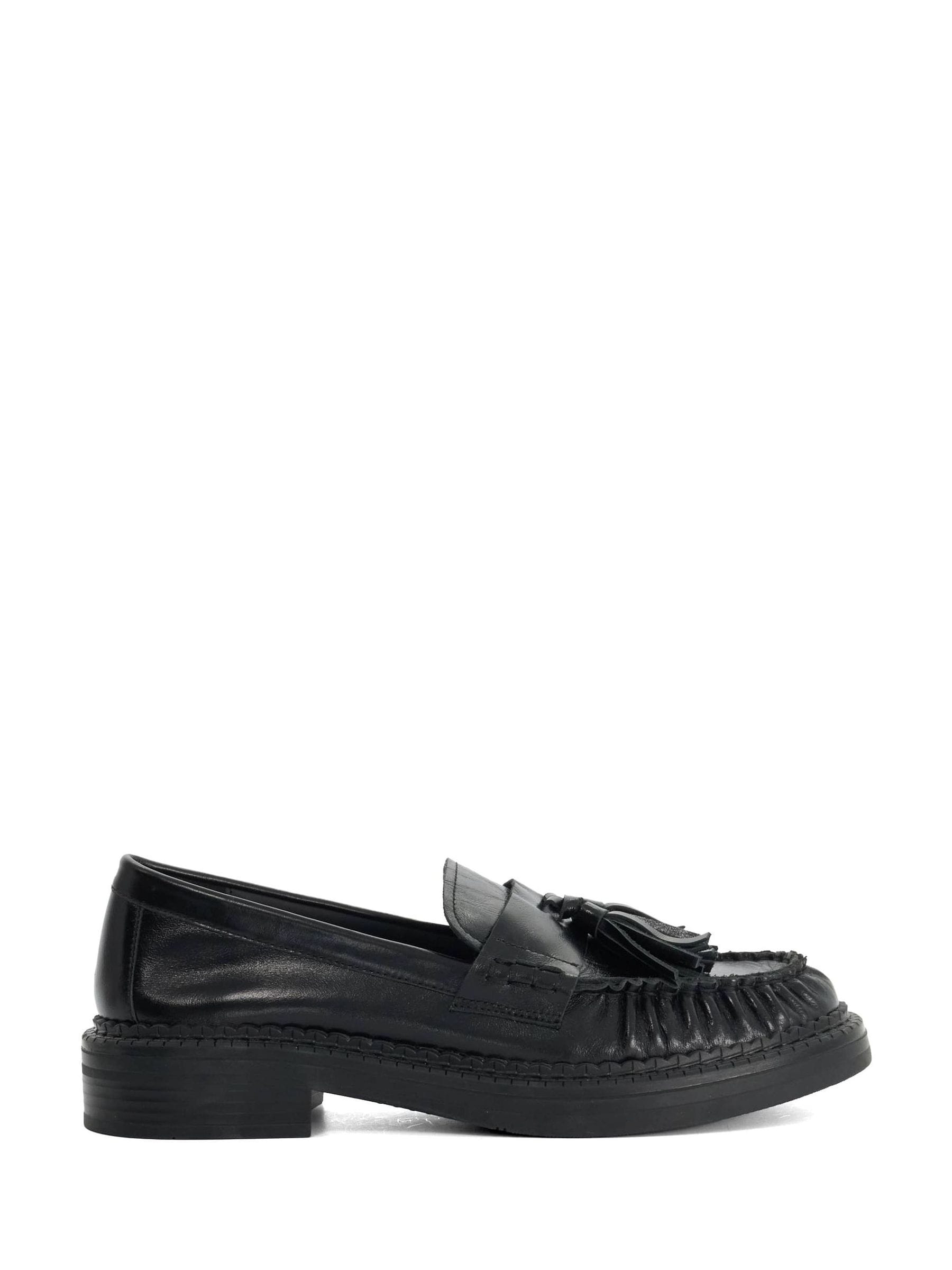 Dune London Women's Black Grids Loafers