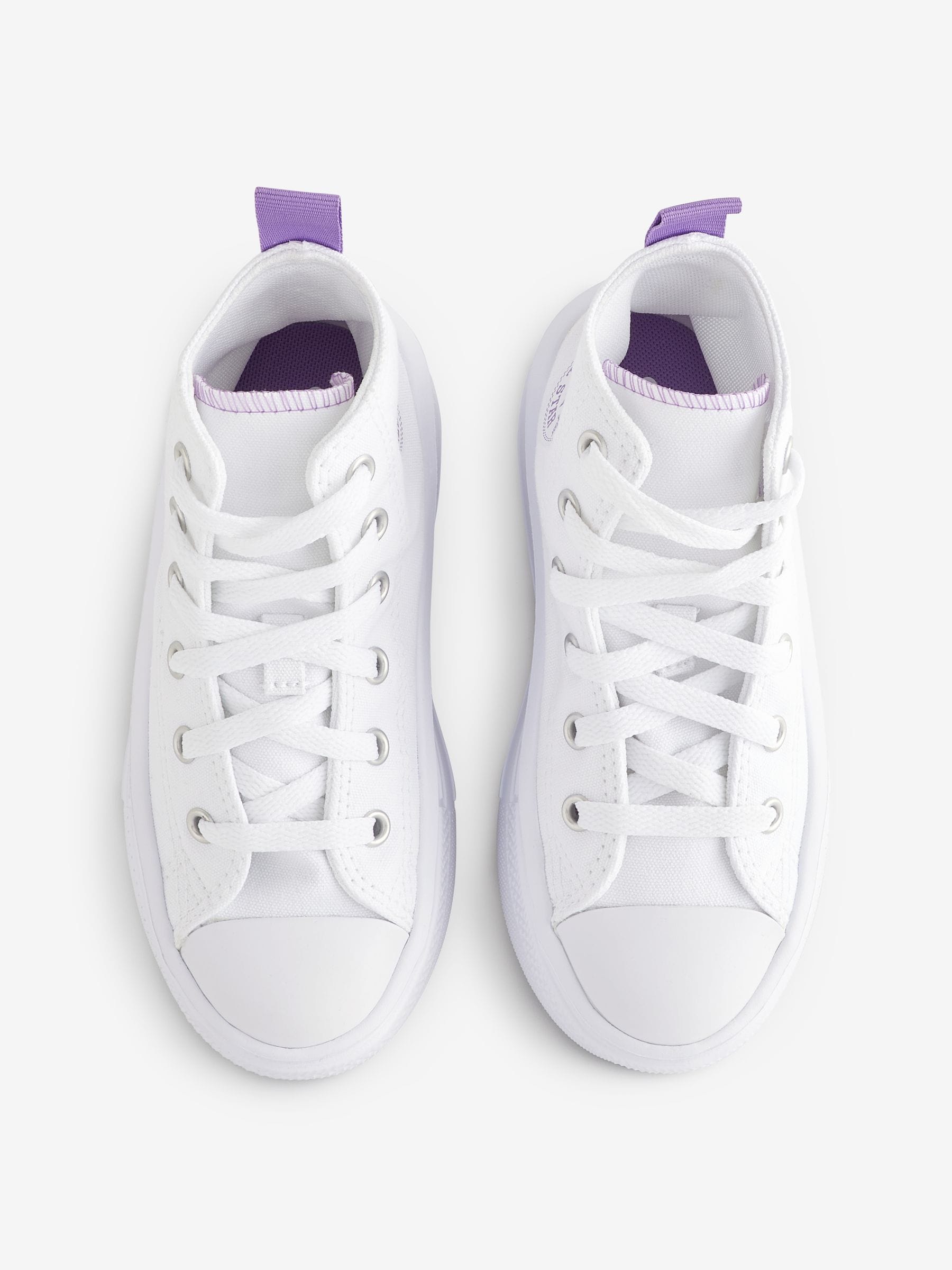 Converse junior purple top