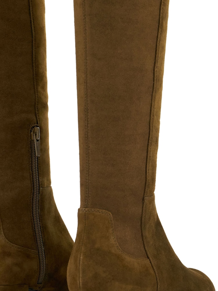 Dune London Brown Standard Fit Tayla Smart Stretch High Leg Boots - Image 5 of 5