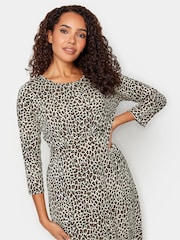 M&Co Brown Gathered Waist Midi Dress - Image 4 of 4