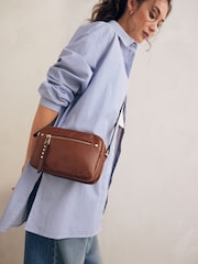 Tan Brown Utility Stud Cross-Body Bag - Image 1 of 10