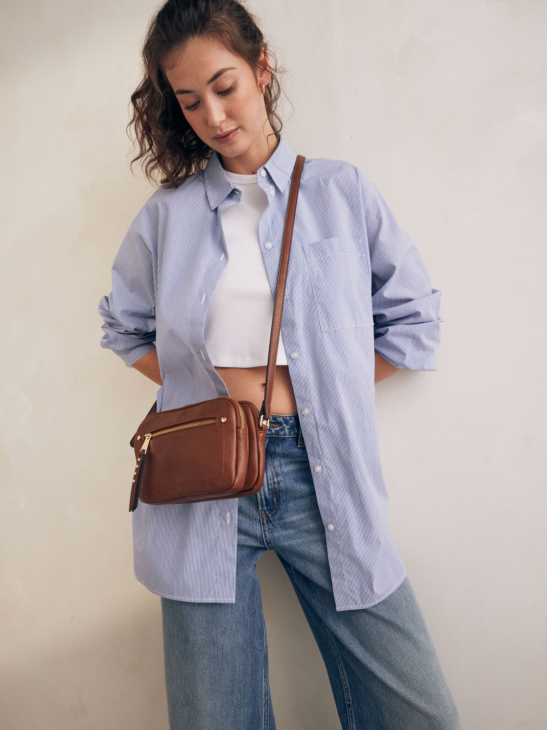 Buy Tan Brown Utility Stud Cross-Body Bag from Next USA