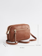 Tan Brown Utility Stud Cross-Body Bag - Image 4 of 10