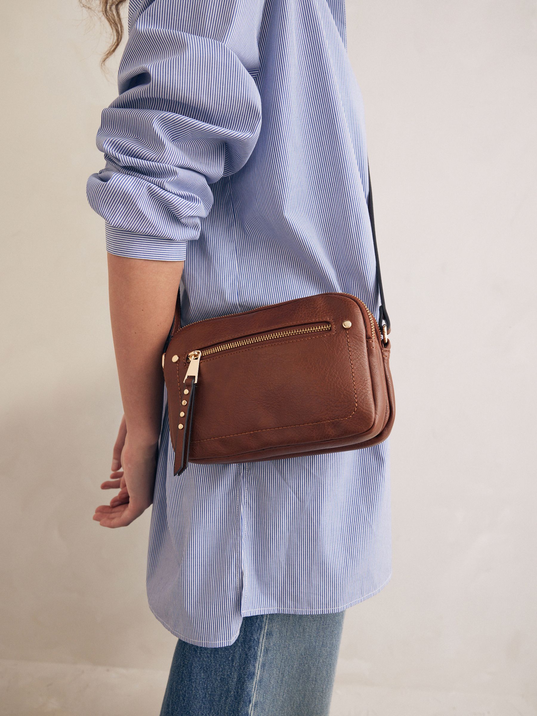 Buy Tan Brown Utility Stud Cross-Body Bag from Next USA