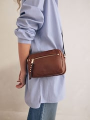 Tan Brown Utility Stud Cross-Body Bag - Image 5 of 10
