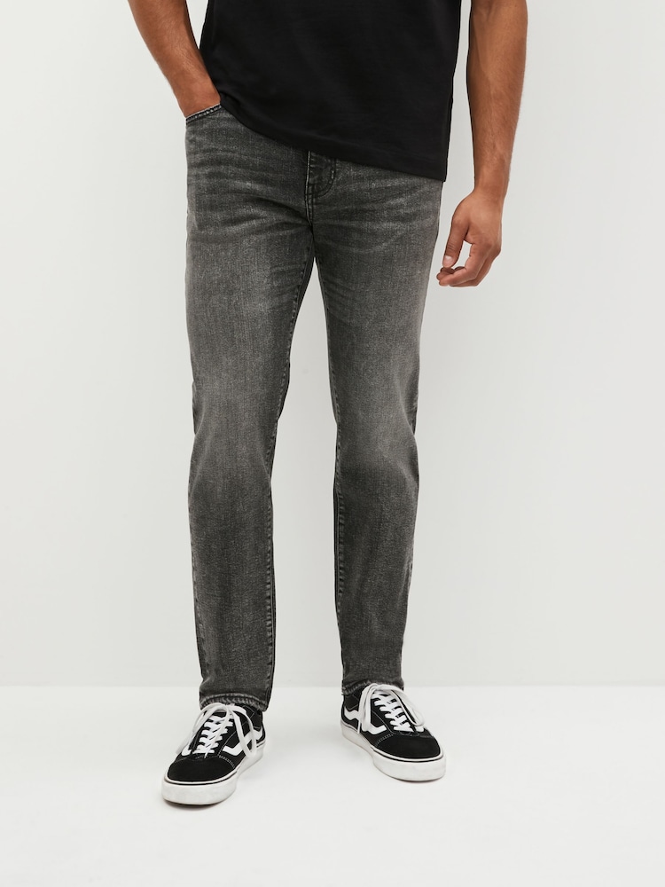 Grey Regular Fit Vintage Stretch Authentic Jeans - Image 1 of 9