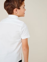 Alb - Mânecă scurtă Cotton Rich Oxford Shirt (3-16yrs) - Image 2 of 5