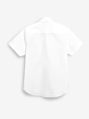 Alb - Mânecă scurtă Cotton Rich Oxford Shirt (3-16yrs) - Image 4 of 5