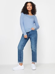 M&Co Blue Petite Crew Neck Jumper - Image 2 of 4