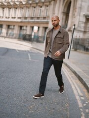 Dark Stone Grey Button Through Faux Suede Shacket - Image 2 of 8