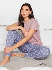 Long Tall Sally Pink Floral Print 100% Cotton Pyjama Set - Image 3 of 4