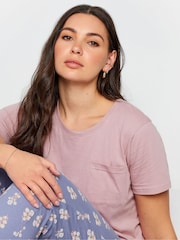 Long Tall Sally Pink Floral Print 100% Cotton Pyjama Set - Image 4 of 4