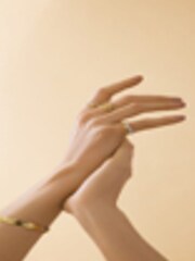 Orelia London Gold Plated Organic Molten Bangle - Image 2 of 2
