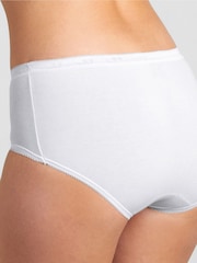 Sloggi Basic+ Maxi White Briefs 3 Pack - Image 5 of 6
