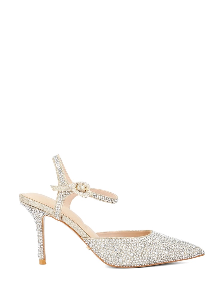 Dune London Silver Compliments Court Shoes - Image 1 of 5 Dune London Silver Compliments Court Shoes - Image 1 of 5