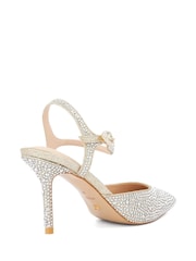 Dune London Silver Compliments Court Shoes - Image 3 of 5