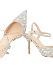 Dune London Silver Compliments Court Shoes - Image 4 of 5