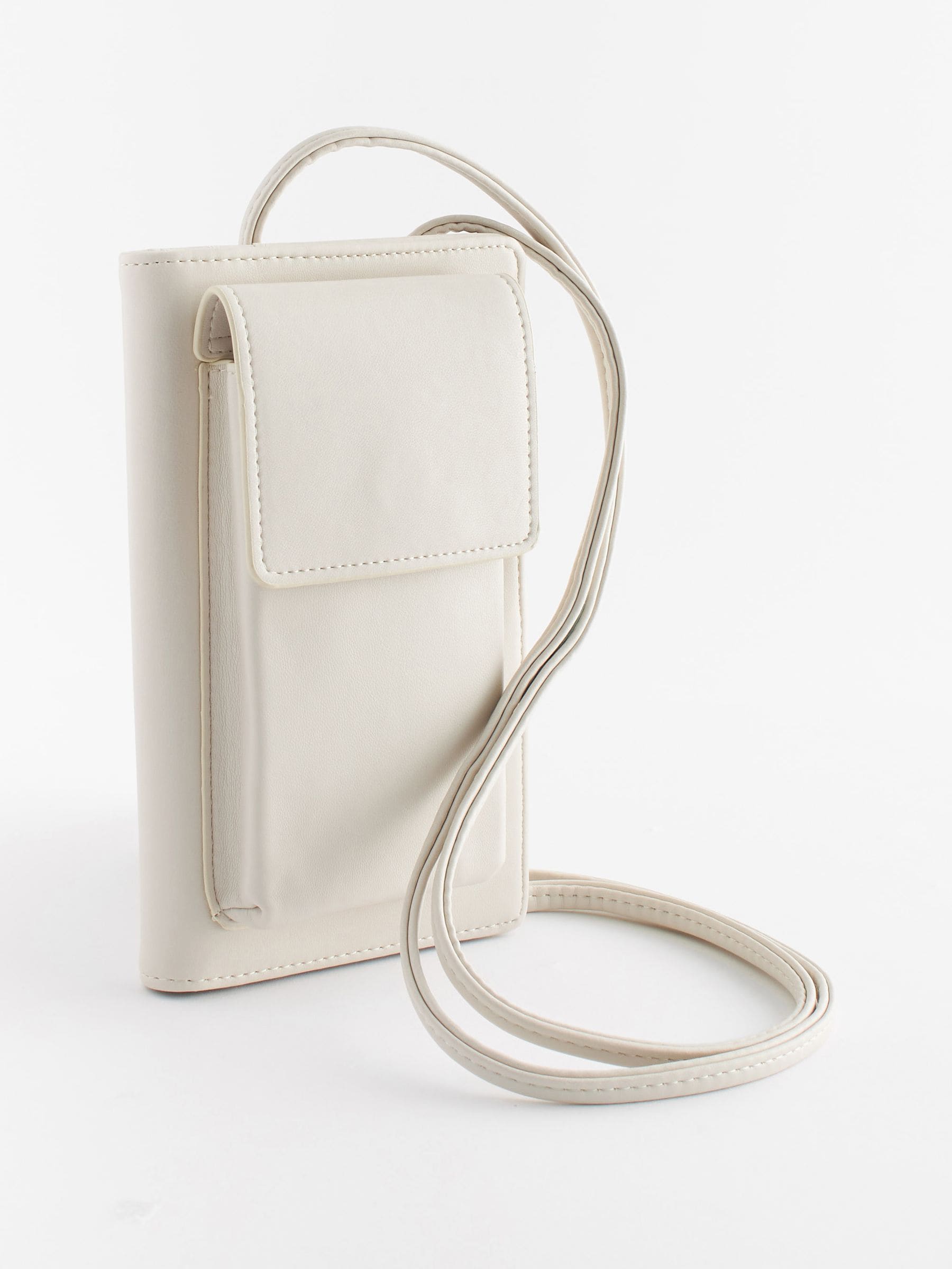 Buy Bone White Phone Holder Cross Body Bag from Next Luxembourg