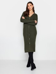 Olivno zelena - Dolga rebrasta jopica Long Tall Sally - Slika 1 iz 6