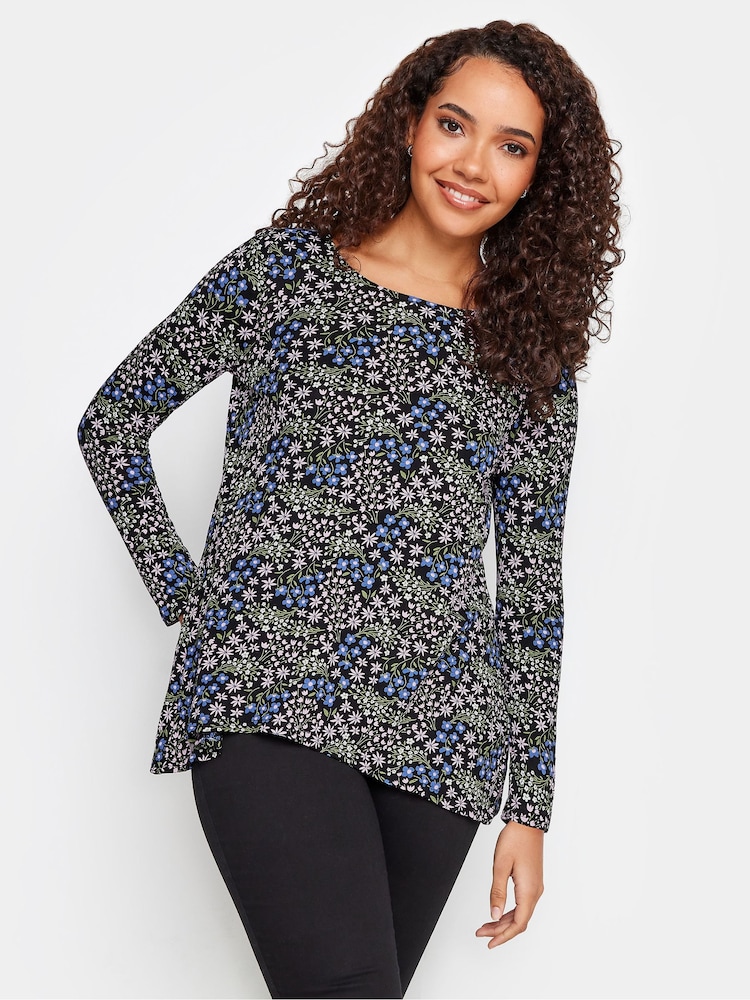 M&Co Black Scoop Neck Top - Image 1 of 4