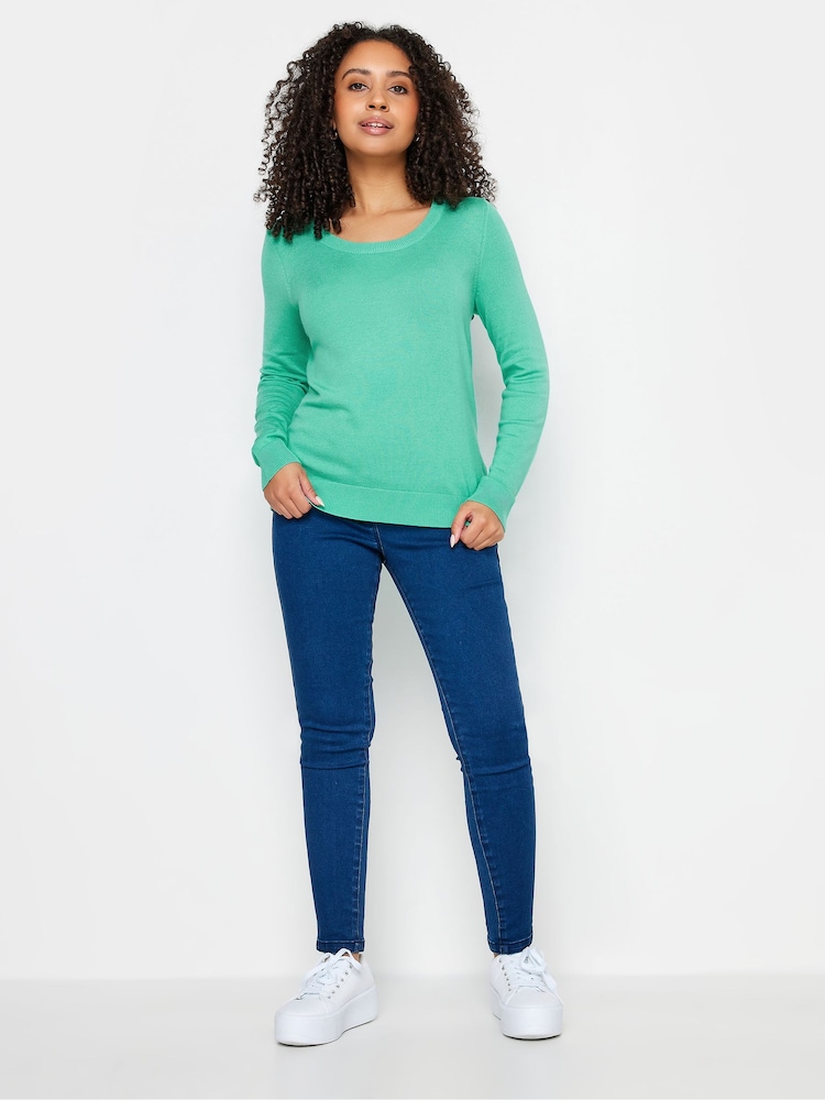 M&Co Green Petite Crew Neck Jumper - Image 2 of 4