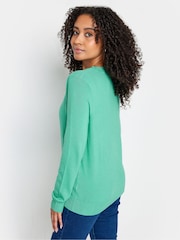 M&Co Green Petite Crew Neck Jumper - Image 3 of 4