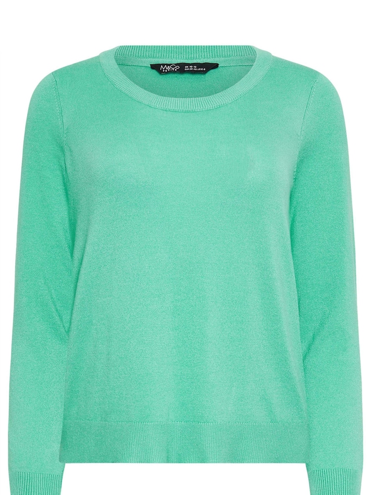 Grün - M&co Pullover mit Rundhalsausschnitt, Kurzgröße - Bild 4 von 4 Grün - M&co Pullover mit Rundhalsausschnitt, Kurzgröße - Bild 4 von 4