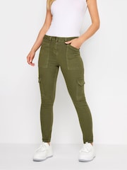 PixieGirl Petite Green Pocket Detail Cargo Skinny Jeans - Image 2 of 4