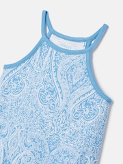 Joules Skipwell Blue Cotton Sleeveless Dress - Image 3 of 5
