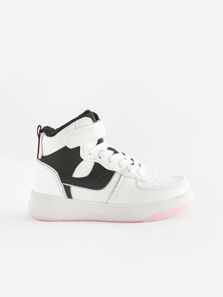 Pink Mono Retro High Top Trainers - Image 2 of 7