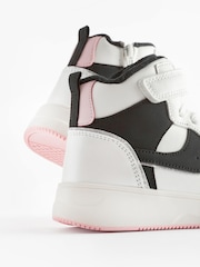 Pink Mono Retro High Top Trainers - Image 6 of 7