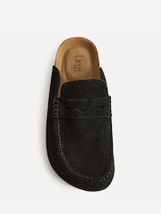 Linzi Black Poet Suede Leather Mule Loafers - Image 4 of 5