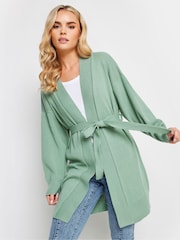PixieGirl Petite Green Belted Midi Cardigan - Image 1 of 4