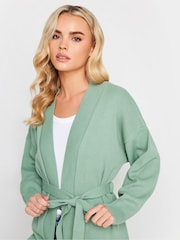 PixieGirl Petite Green Belted Midi Cardigan - Image 4 of 4
