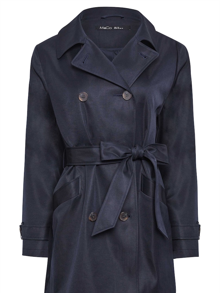 M&Co Blue Trench Coat - Image 6 of 6