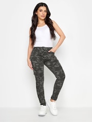 PixieGirl Petite Grey Pocket Detail Cargo Skinny Jeans - Image 1 of 4