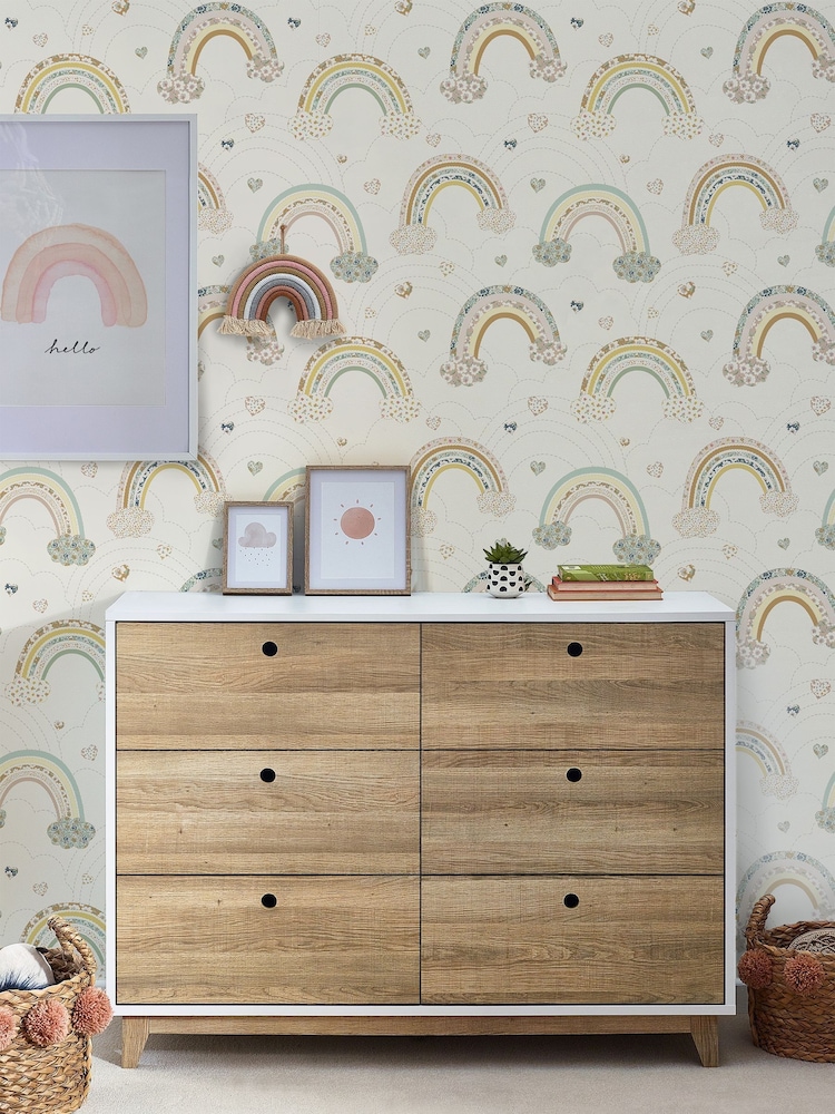 Pastel Ditsy Rainbow 10M Wallpaper - Image 1 of 4