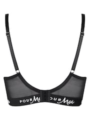 Schwarz - Pour Moi Wattierter BH mit Logo - Bild 5 von 5