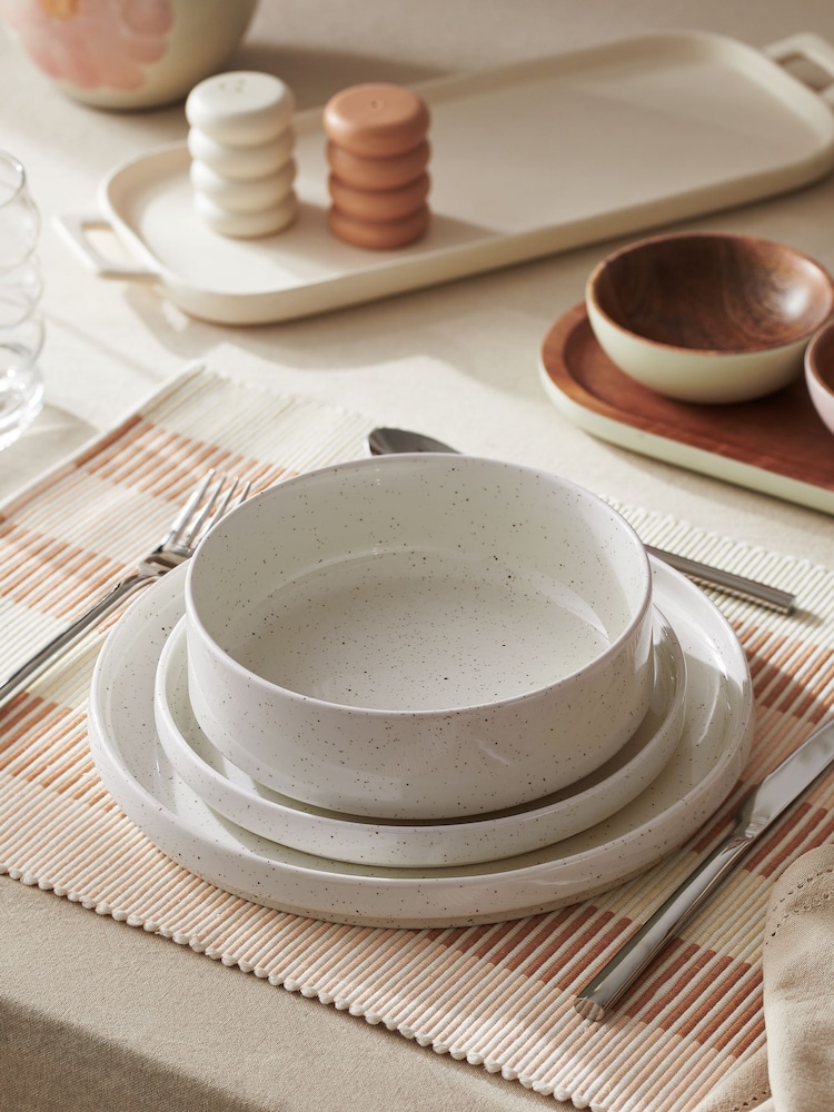 Buy Cream Hayden Speckle Dinnerware Set of Cereal Bowls from
