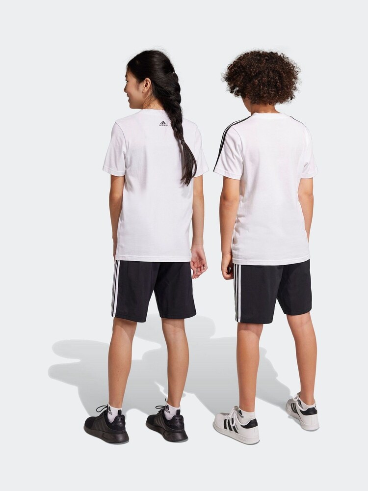 adidas Black Essentials 3-Stripes Woven Shorts - Image 2 of 7 adidas Black Essentials 3-Stripes Woven Shorts - Image 2 of 7