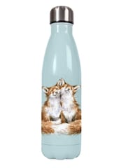 Wrendale Blue Foxes Water Bottle 500ml - Image 2 of 4