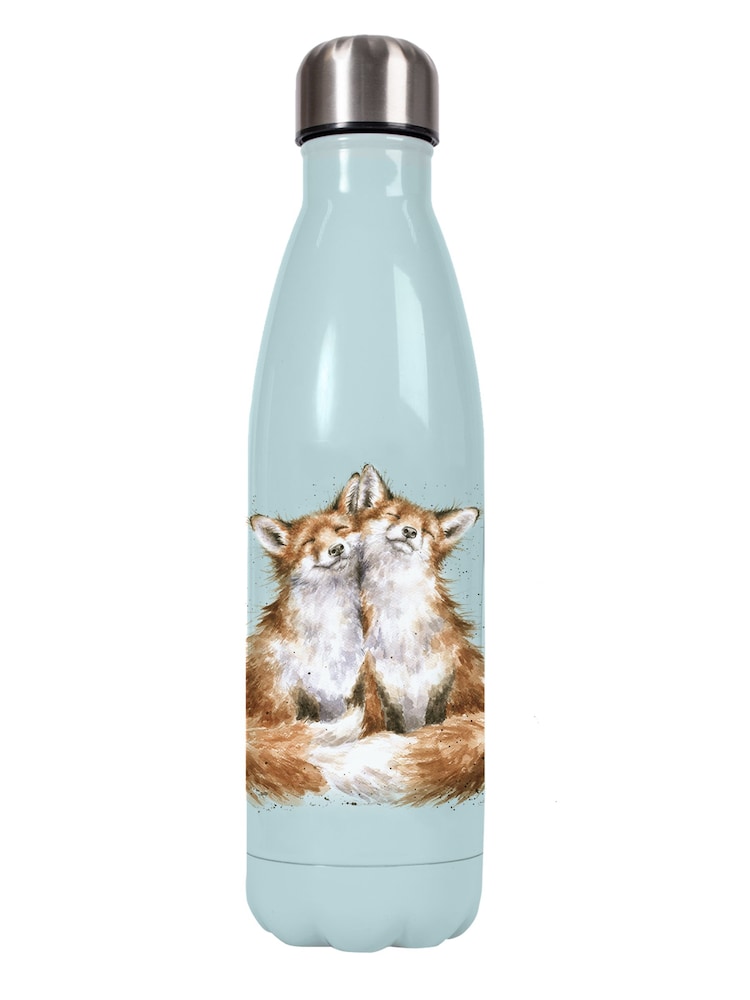 Wrendale Blue Foxes Water Bottle 500ml - Image 2 of 4