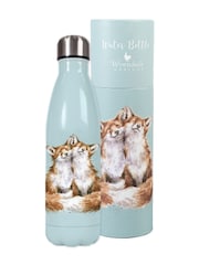 Wrendale Blue Foxes Water Bottle 500ml - Image 4 of 4