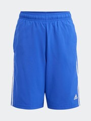 adidas Blue Essentials 3-Stripes Woven Shorts - Image 1 of 5