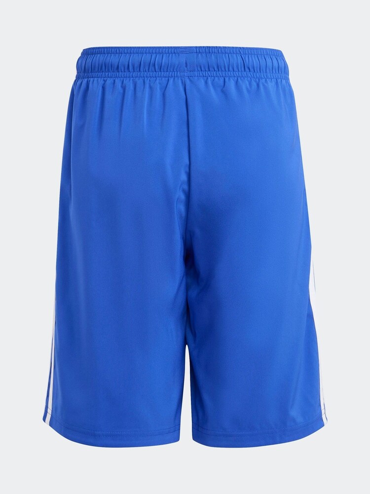 adidas Blue Essentials 3-Stripes Woven Shorts - Image 2 of 5 adidas Blue Essentials 3-Stripes Woven Shorts - Image 2 of 5