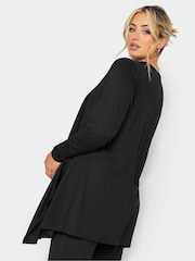 Yours Curve Black Maternity Waterfall Cardigan - Image 2 of 4