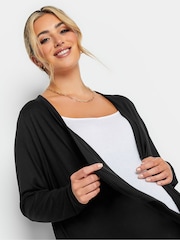 Yours Curve Black Maternity Waterfall Cardigan - Image 4 of 4