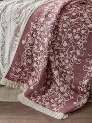 Historic Royal Palaces Antique Rose Pink Tudor Trail Throw - Image 2 of 4