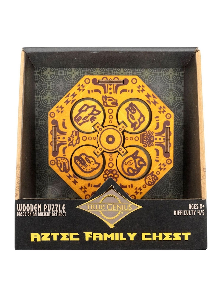 University Games Aztec Family Chest Brainteaser Puzzle - Image 1 of 5 University Games Aztec Family Chest Brainteaser Puzzle - Image 1 of 5